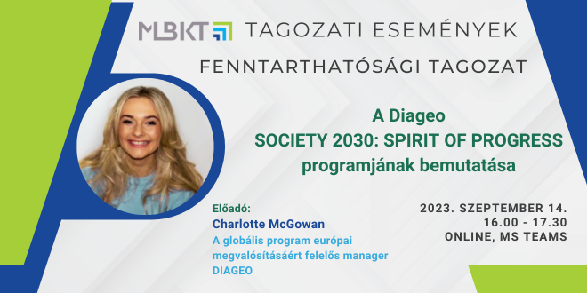 A Diageo SOCIETY 2030: SPIRIT OF PROGRESS programjának bemutatása