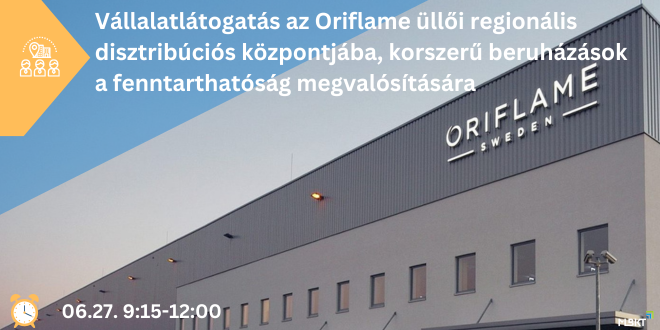 Vállalatlátogatás az Oriflame üllői regionális disztribúciós központjába, korszerű beruházások a fenntarthatóság megvalósítására