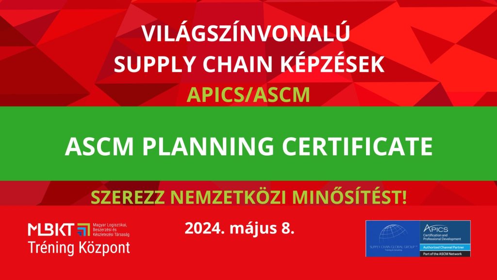 ASCM Planning Certificate - online kurzus