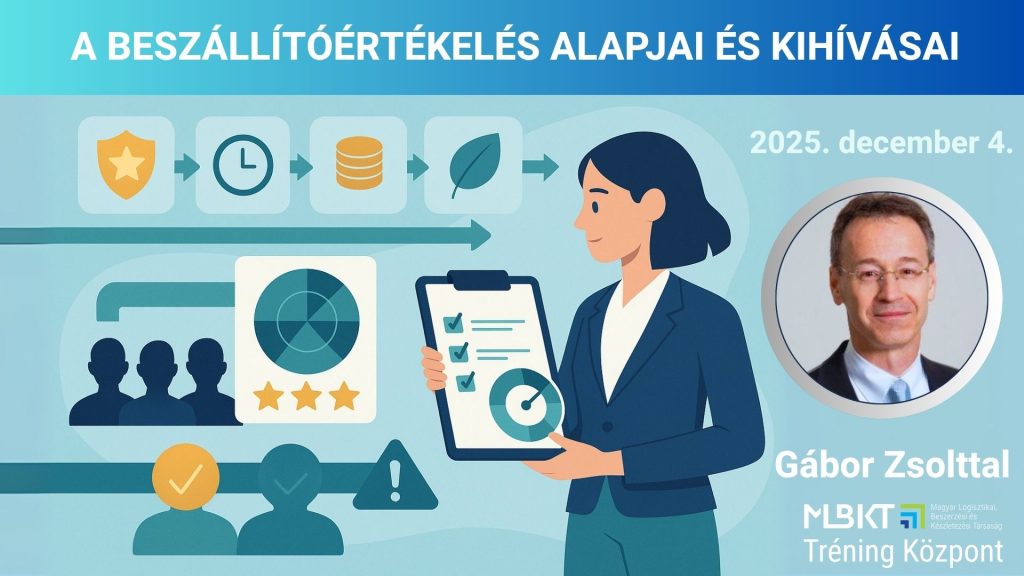 A BESZÁLLÍTÓÉRTÉKELÉS ALAPJAI ÉS KIHÍVÁSAI TRÉNING