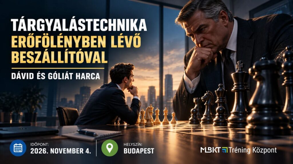 TÁRGYALÁSTECHNIKA ERŐFÖLÉNYBEN LÉVŐ BESZÁLLÍTÓVAL - DÁVID ÉS GÓLIÁT HARCA