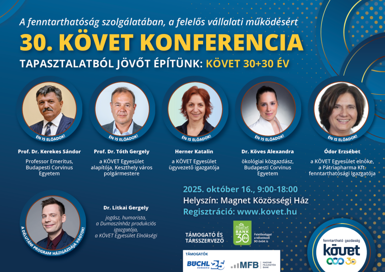 Meghívó a 30. jubileumi KÖVET Konferenciára