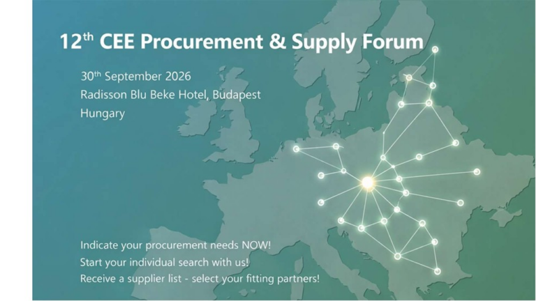CEE Procurement and Supply Forum: Célzott B2B üzletfejlesztés német beszerzőkkel Budapesten!